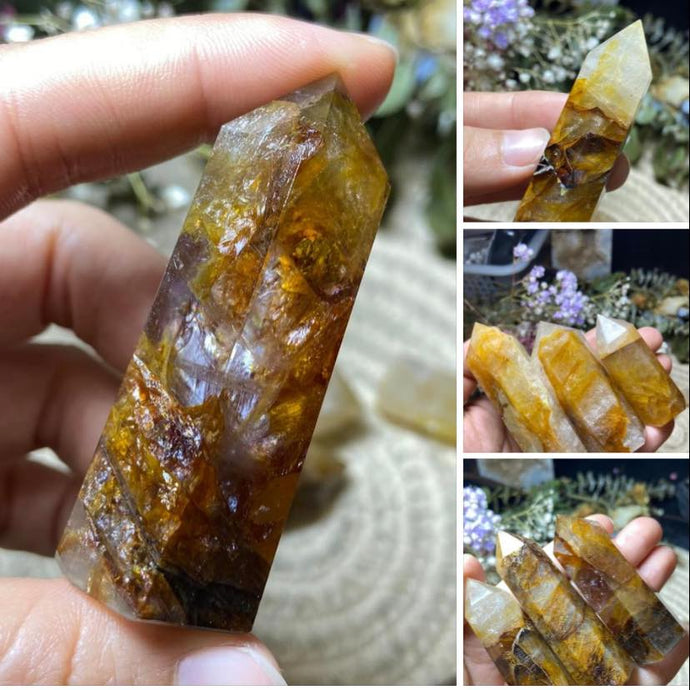 Quartz, Hematoid (Golden Healer), Point