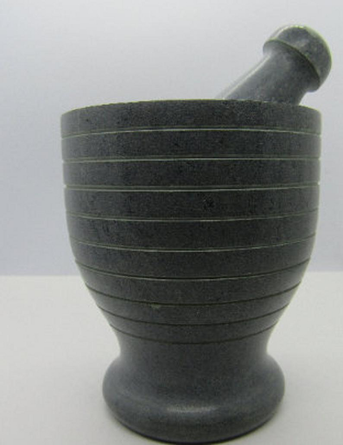 Gray Soapstone Mortar & Pestle