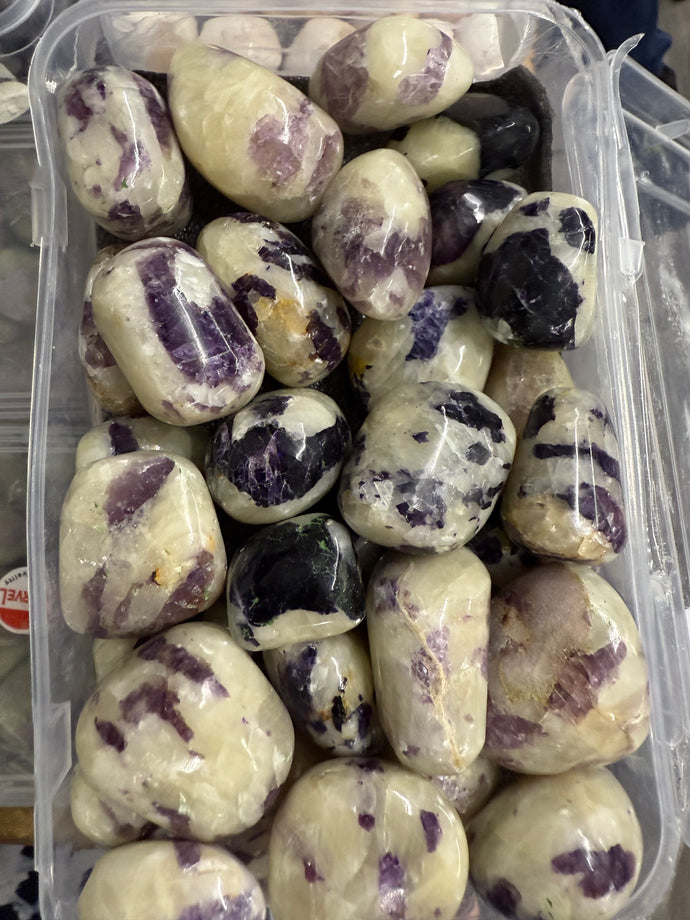 Tiffany Stone (Bertrandite), Tumbled