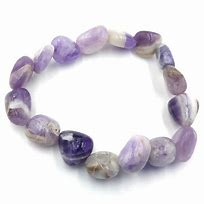 Chevron Amethyst Tumbled Bracelet