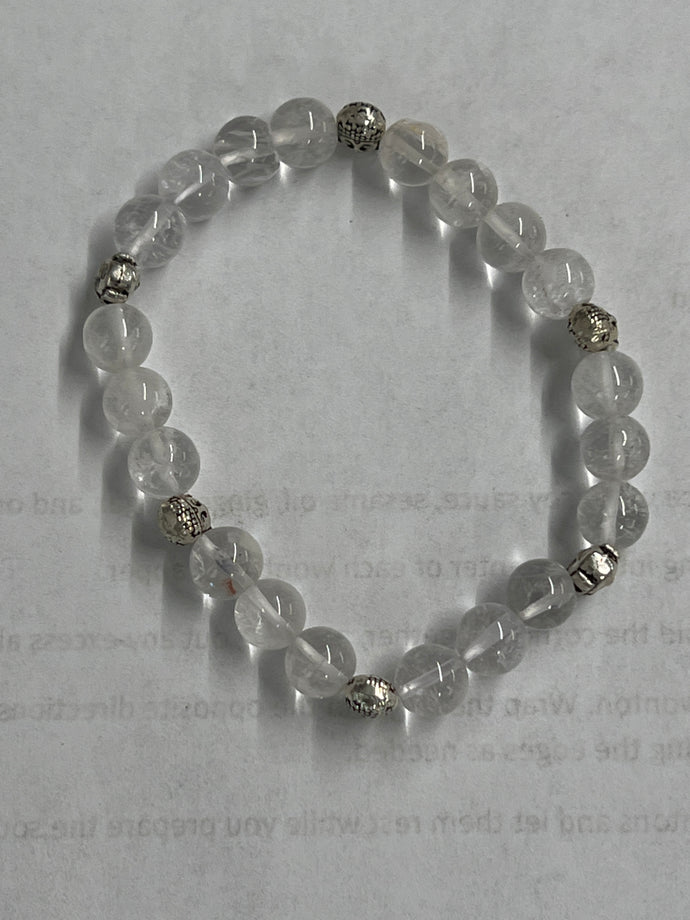 Crystal Quartz Buddha Bracelet