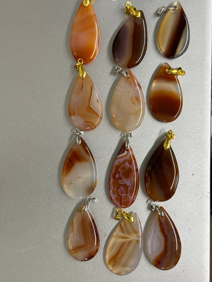 Carnelian Tear Drop Necklace