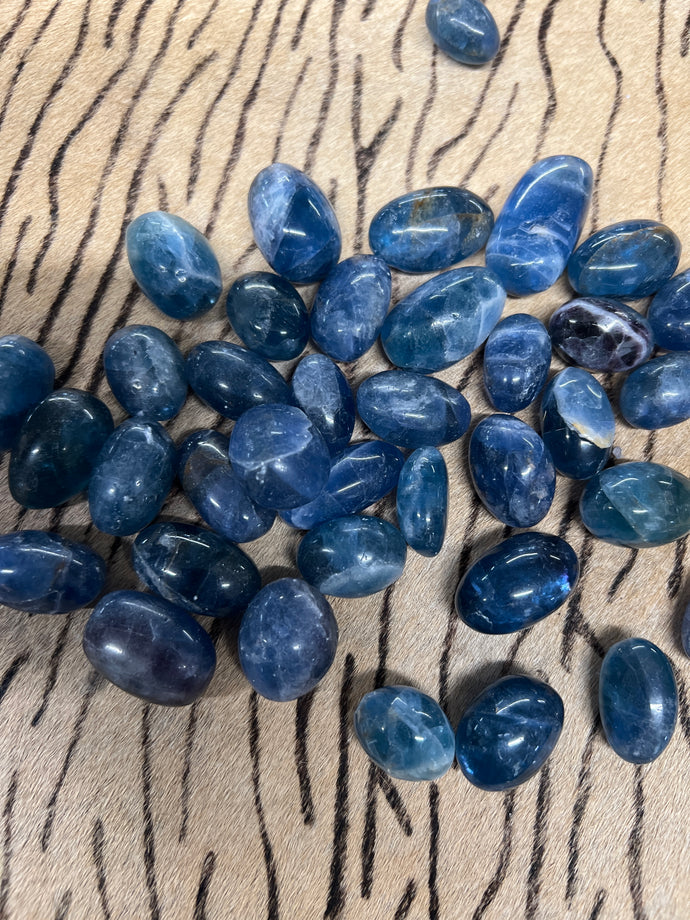Blue Fluorite, Tumbled