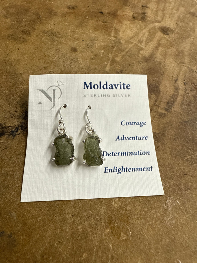 Moldavite Earrings