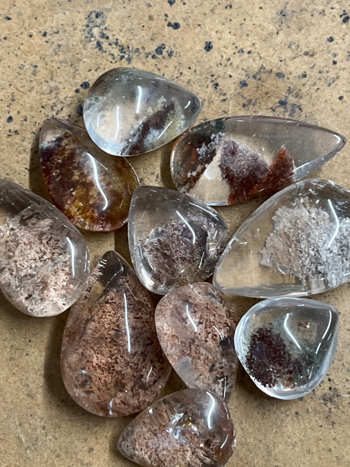 Garden Quartz (Lodolite) Tear Drops