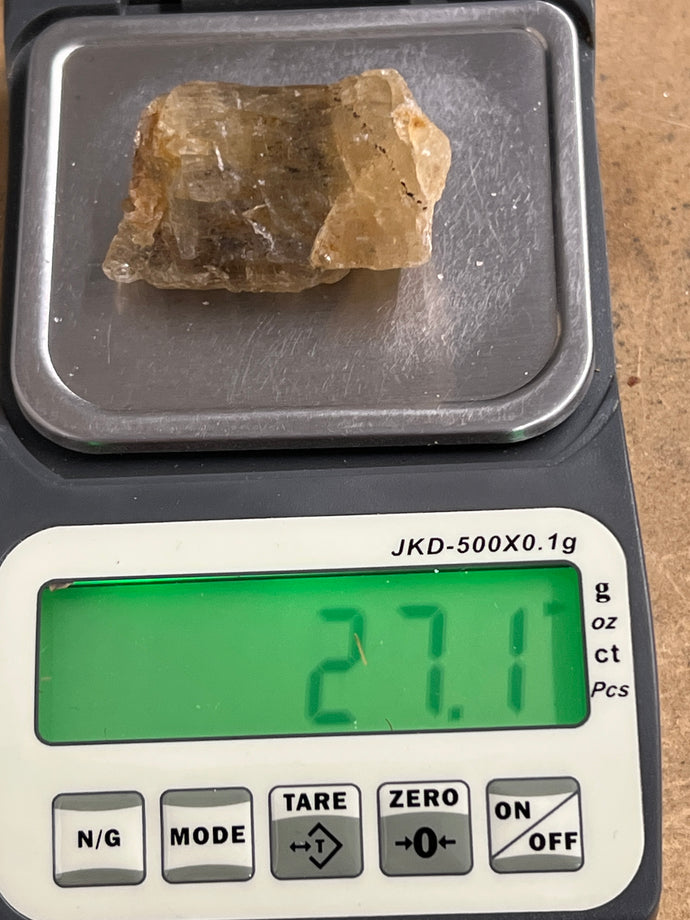 Golden/Yellow Scapolite, Raw (27.1 Grams)