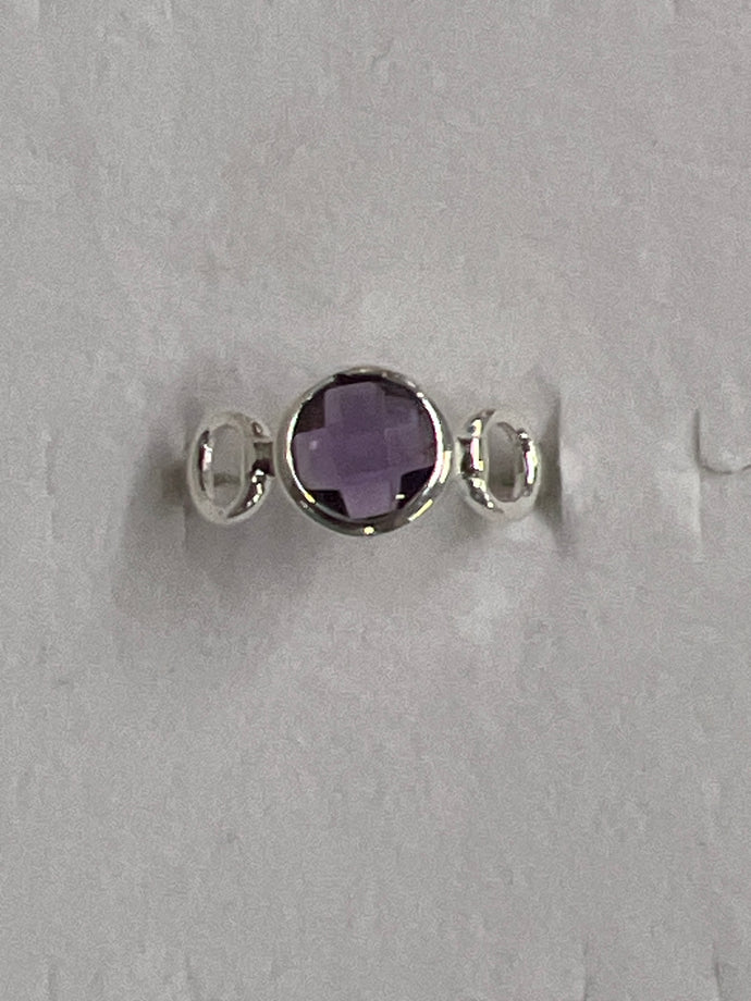 Amethyst Trinity Ring Size 9