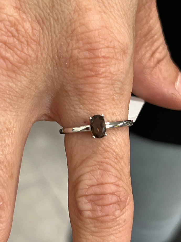Smoky Quartz Adjustable Ring