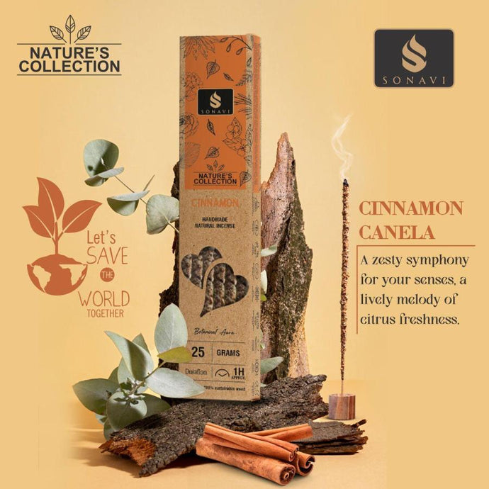 Sonavi All Natural Cinnamon Incense Sticks 25 grams