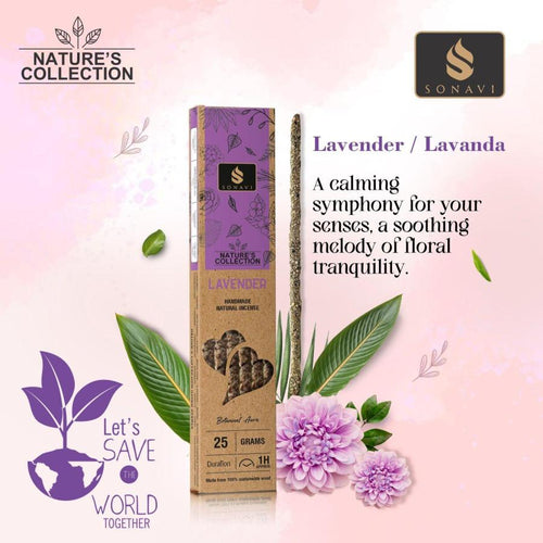 Sonavi All Natural Lavender Incense Sticks 25 grams