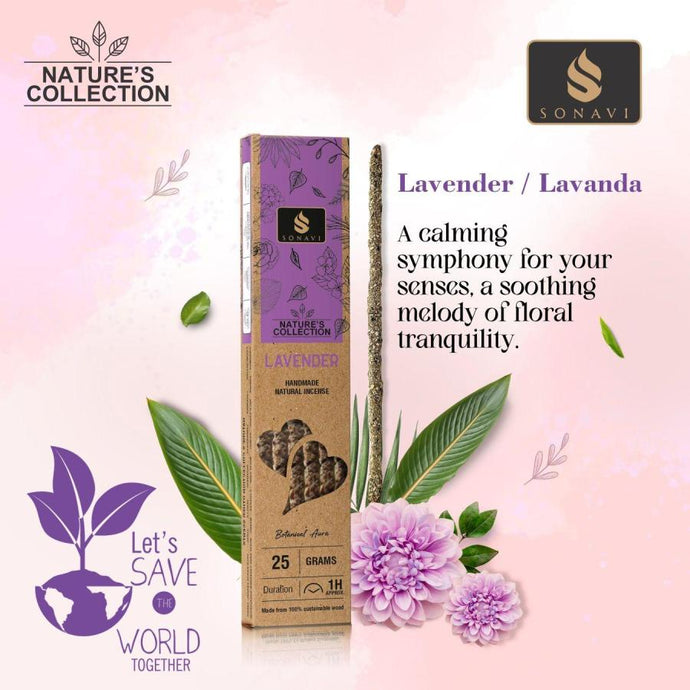 Sonavi All Natural Lavender Incense Sticks 25 grams