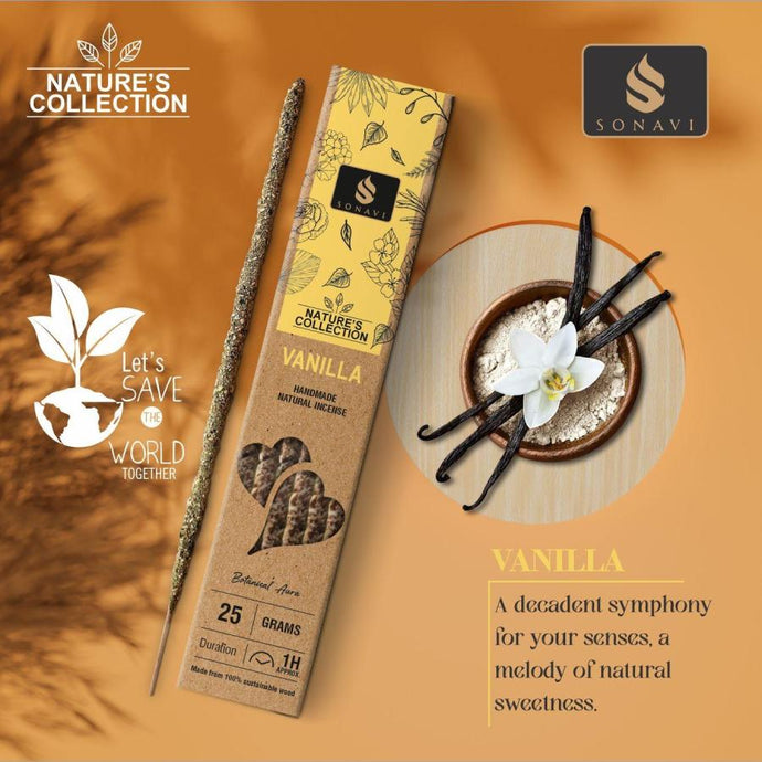 Sonavi All Natural Vanilla Incense Sticks 25 grams