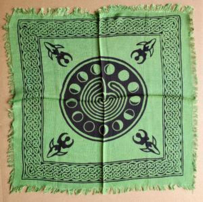 Moon Phase Altar Cloth with Fringe