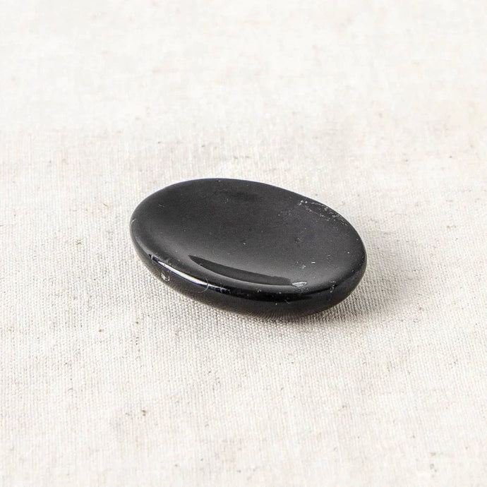 Black Tourmaline Worry/Thumb Stones