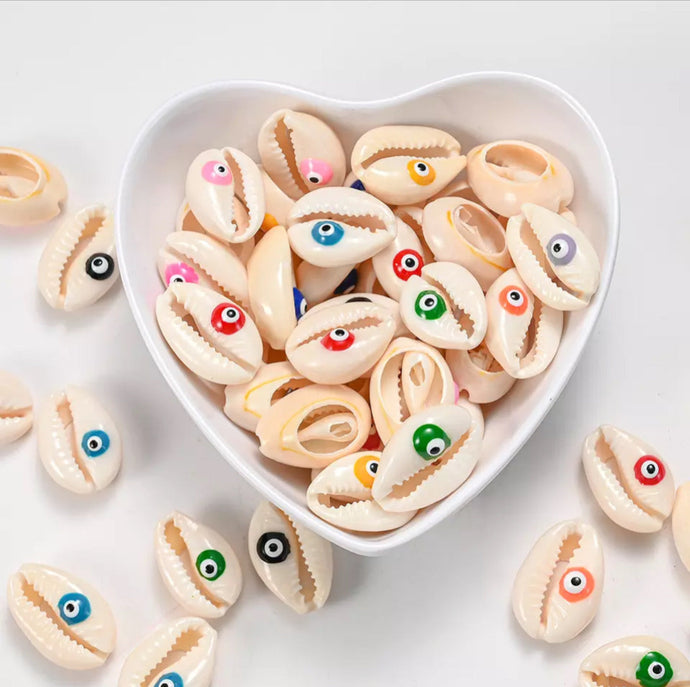 Evil Eye Cowrie Shells (5)