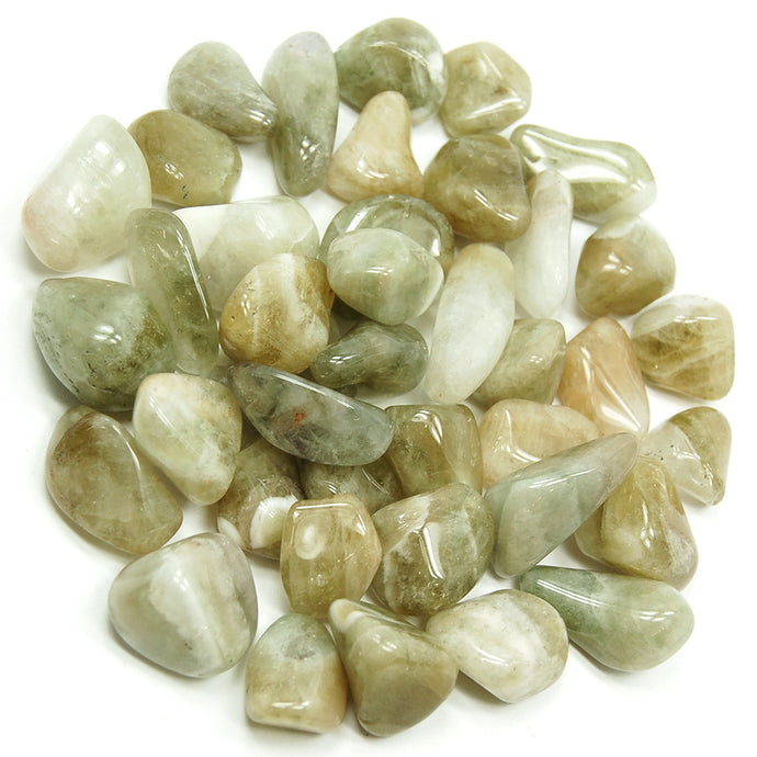 Prasiolite (Green Amethyst), Tumbled