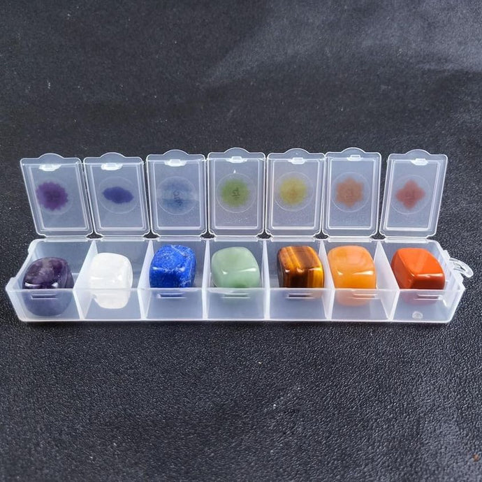 Chakra Stones in Pill Box