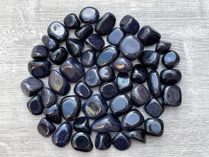Blue Goldstone, Tumbled