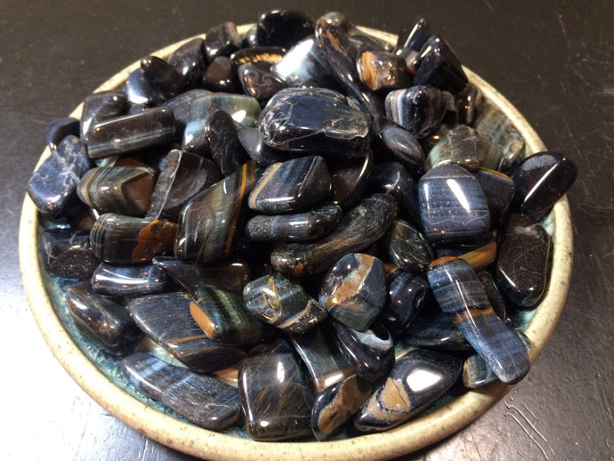 Blue Tiger's Eye (Hawk's Eye), Tumbled