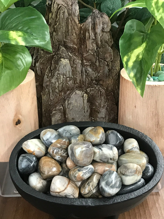Picasso Jasper, Tumbled