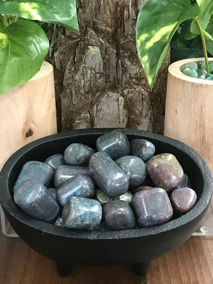 Ruby in Kyanite, Tumbled