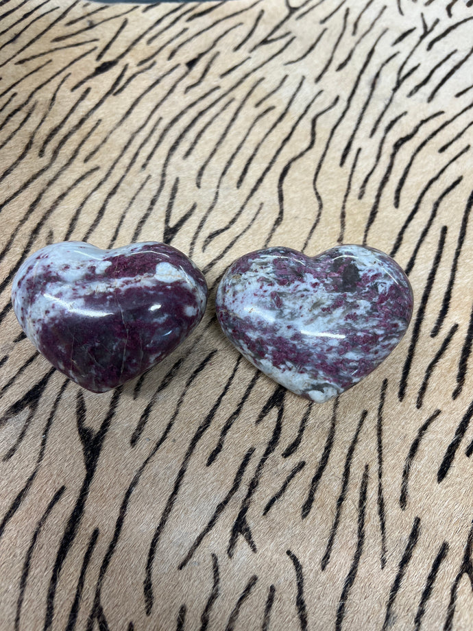 Pink Tourmaline (Rubellite), Tumbled Heart