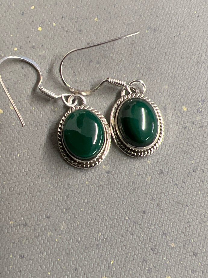 S/S Malachite Earrings