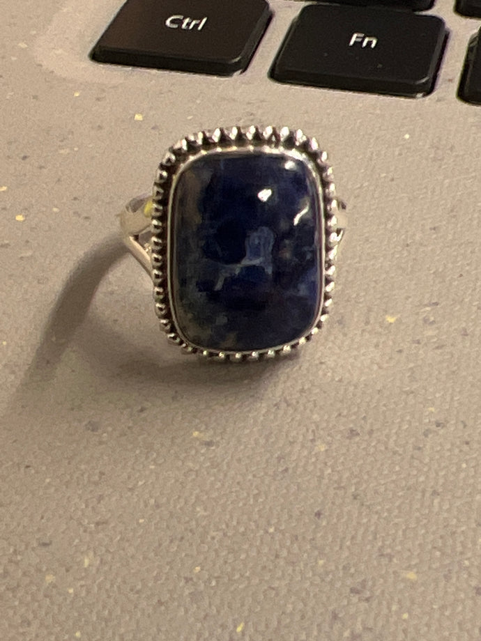 S/S Sodalite Ring Size 7