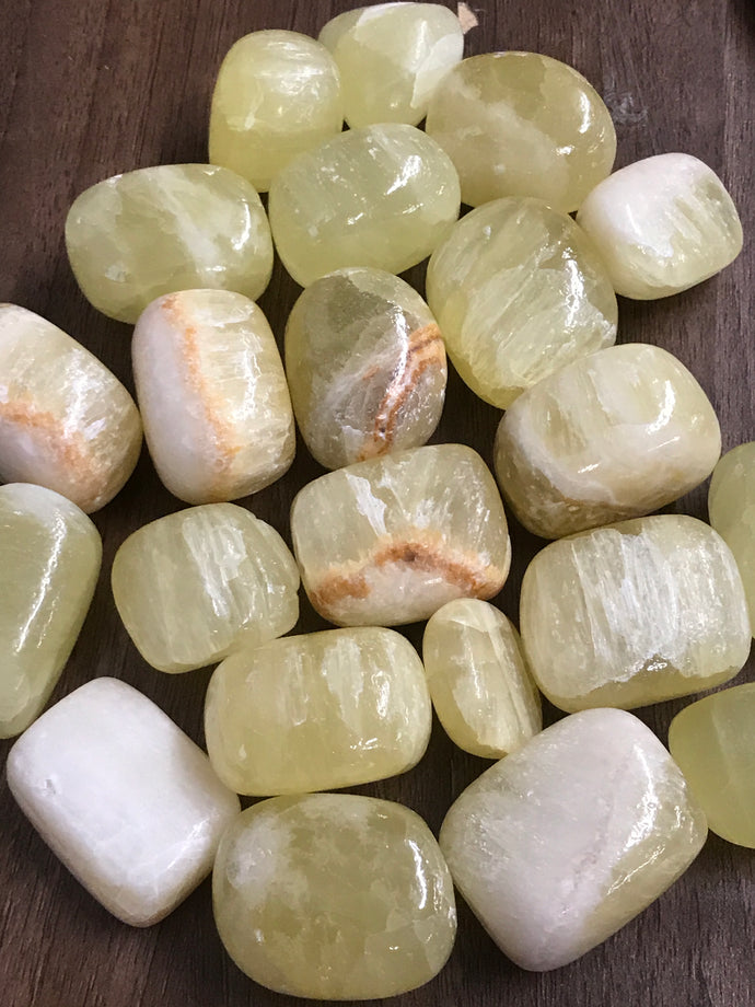 Yellow Calcite (Pineapple), Tumbled