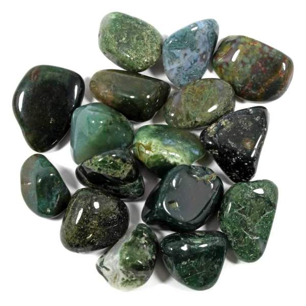 Moss Agate, Tumbled