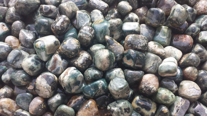 Ocean Jasper (Orbicular), Tumbled