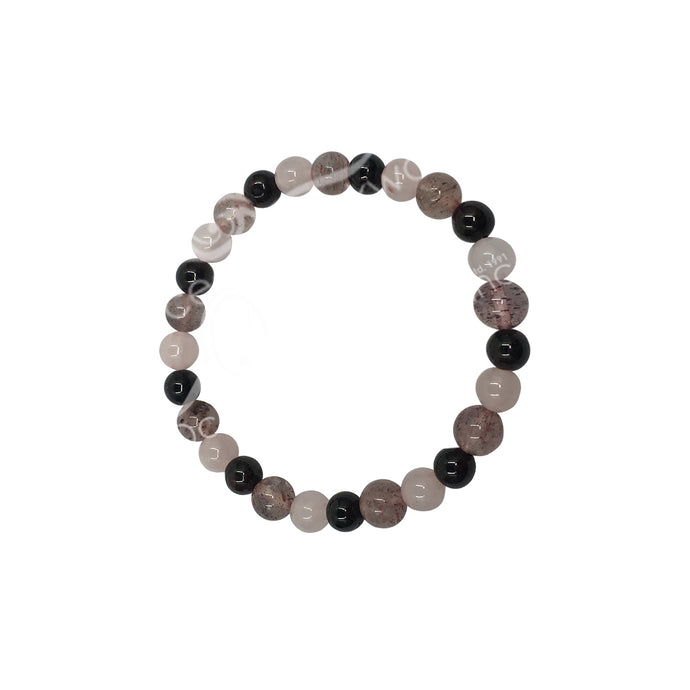6mm Rose Quartz, Strawberry Quartz, Garnet Bracelet