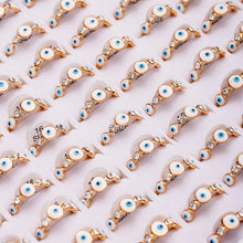 Copper Tone Evil Eye Band Ring