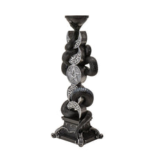 Triple Moon Black Serpent Candle Holder