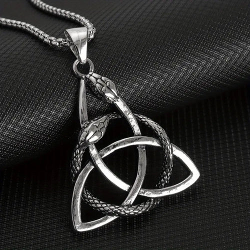Celtic Knot Snake Necklace