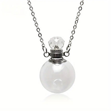 Elegant Tear Bottle Pendant Necklace