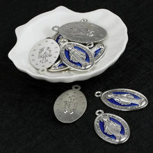 Large Blue Virgin Mary Charm