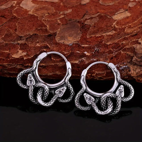 Circle Snake Earrings