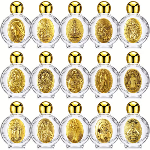 Glass Holy Water Bottles (Gold)
