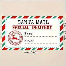 Christmas Labels with North Pole Postmark Design