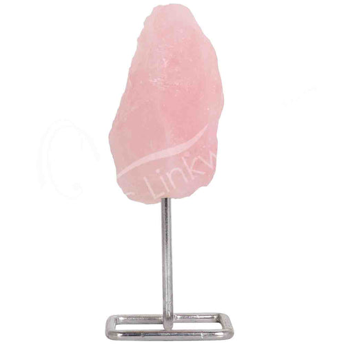 Rose Quartz on Stand, Raw