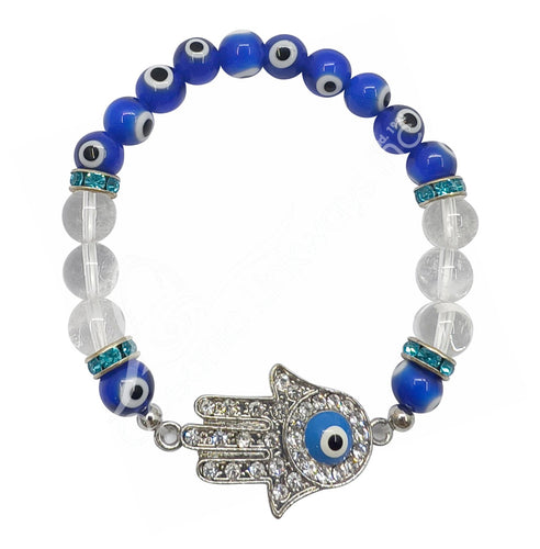 Fatima Hand Glass Evil Eye Bracelet