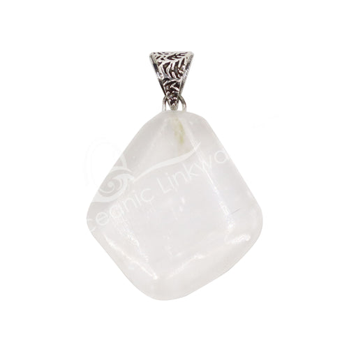 Satin Spar (Selenite) Slice Necklace