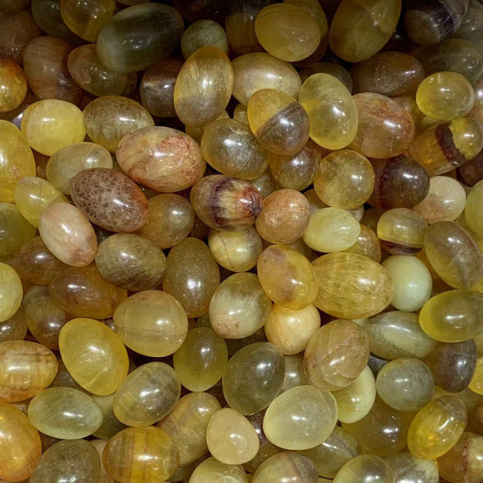 Yellow Fluorite, Tumbled