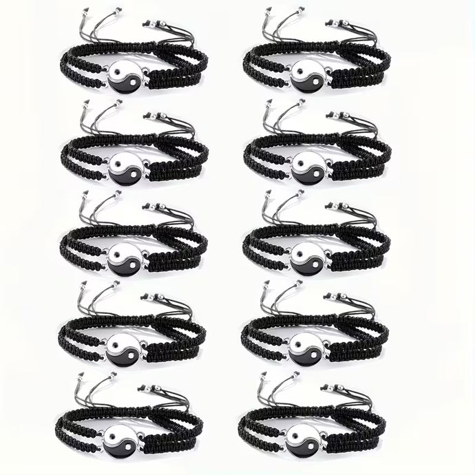 Yin Yang Couple & Friend Matching Bracelets
