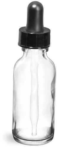 Clear Glass Bottle W/ Dropper