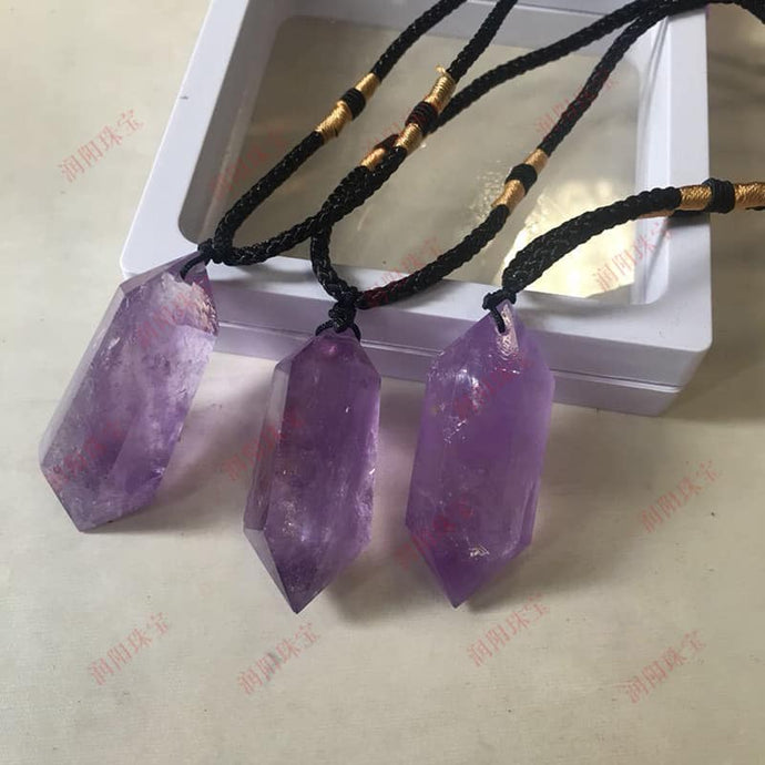 Amethyst Double Point Necklace