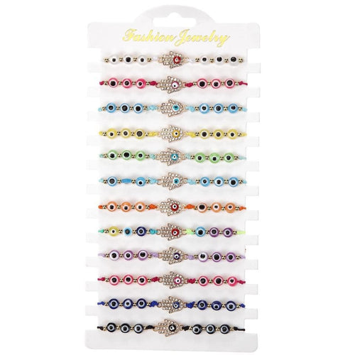 Evil Eye Hamsa String Bracelet