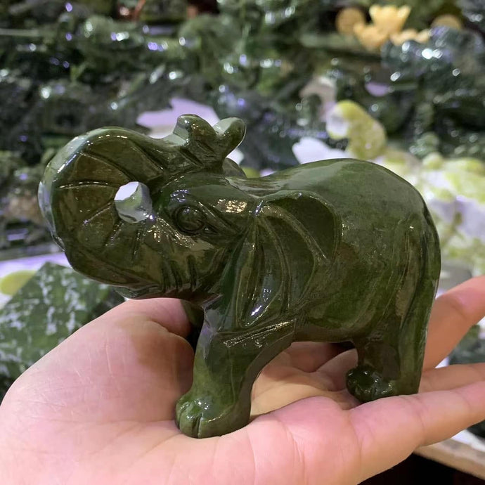 Nephrite (Jade), Elephant Statue