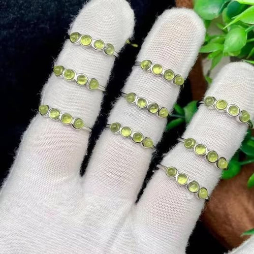 Peridot Adjustable Band Ring